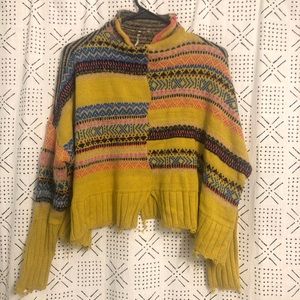Free people Cropped distressed sweater